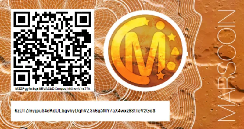 Marscoin Paper Wallet